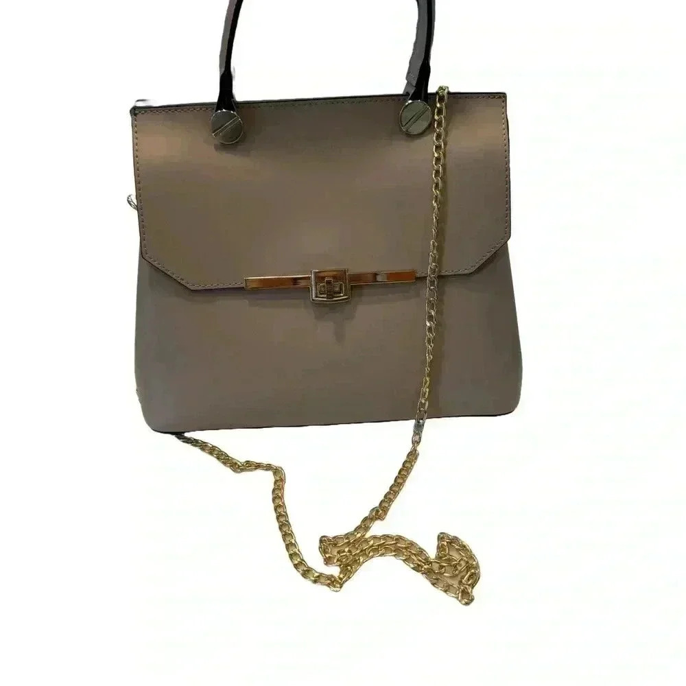 Cielo Celeste handbag/crossbody genuine leather with blush. made in Italy